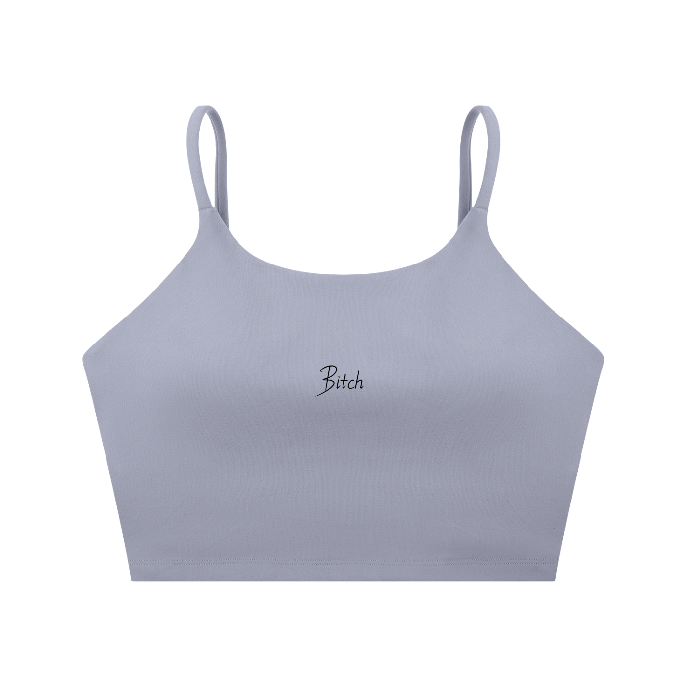 "Bitch" Spaghetti Strap Sports Bra