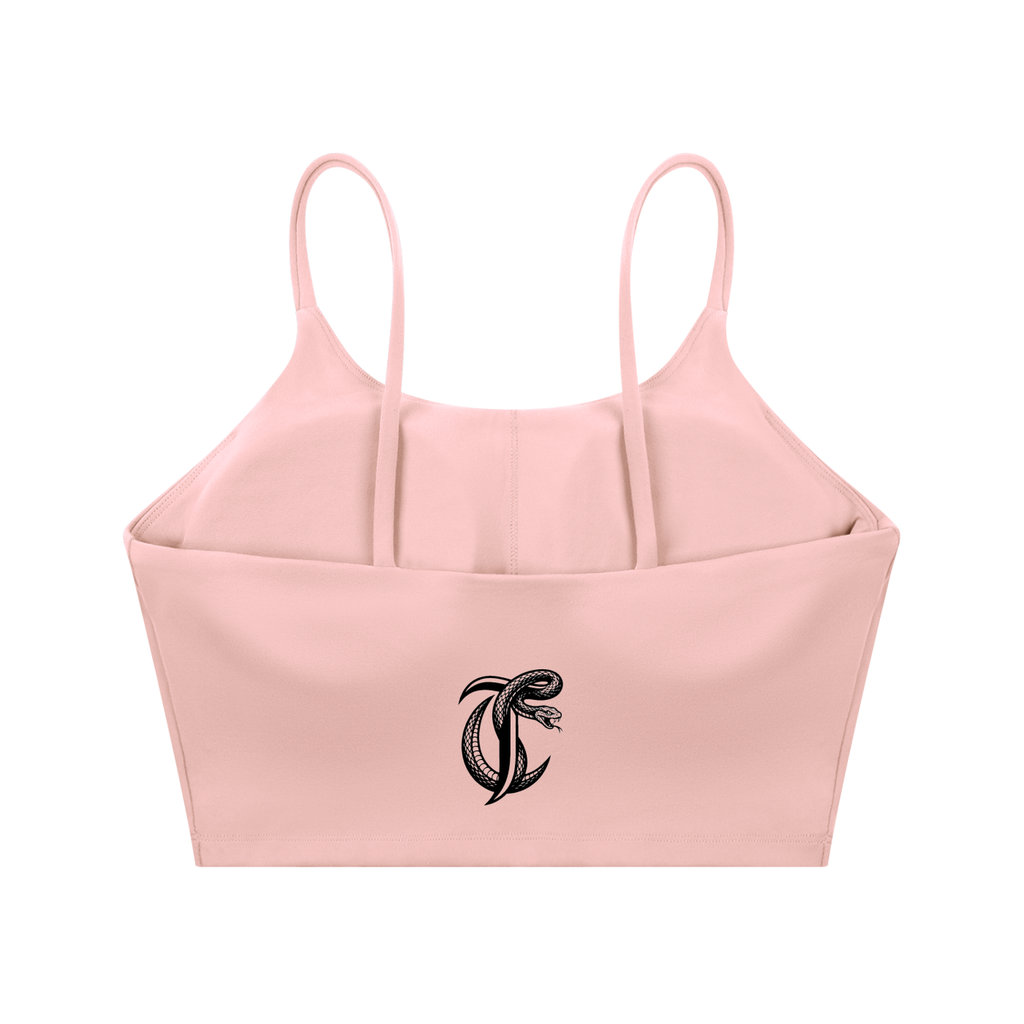 Cut Throat Snake Logo ---Spaghetti Strap Sports Bra (Back)