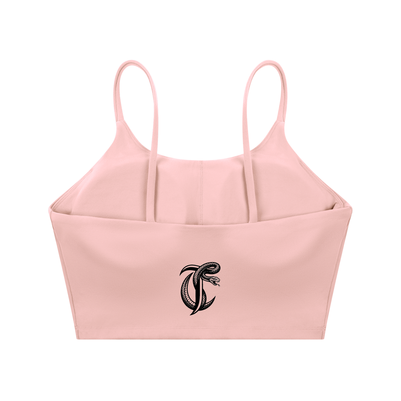 Cut Throat Snake Logo ---Spaghetti Strap Sports Bra (Back)