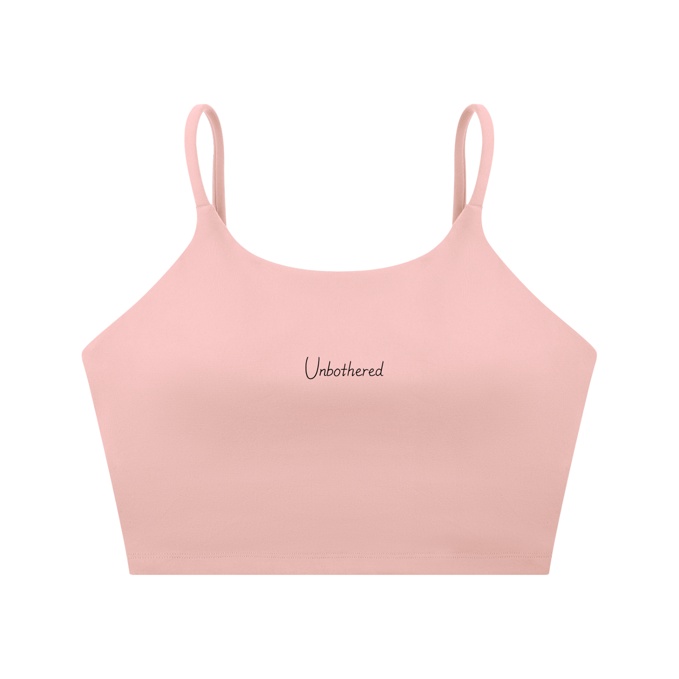"Unbothered" Spaghetti Strap Sports Bra