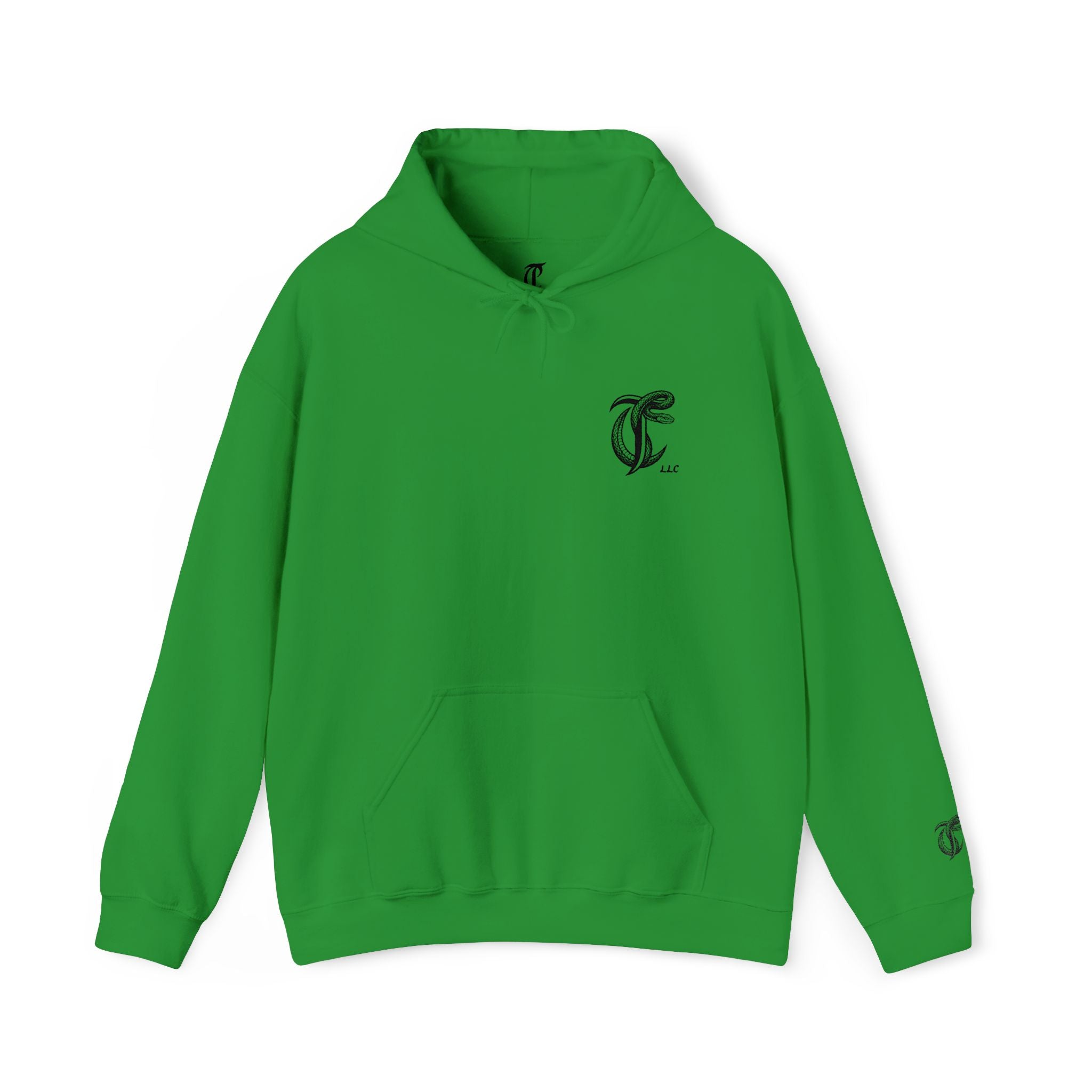 Cut Throat Embroidered Snake Logo Hoodie — Closed Mouth Design