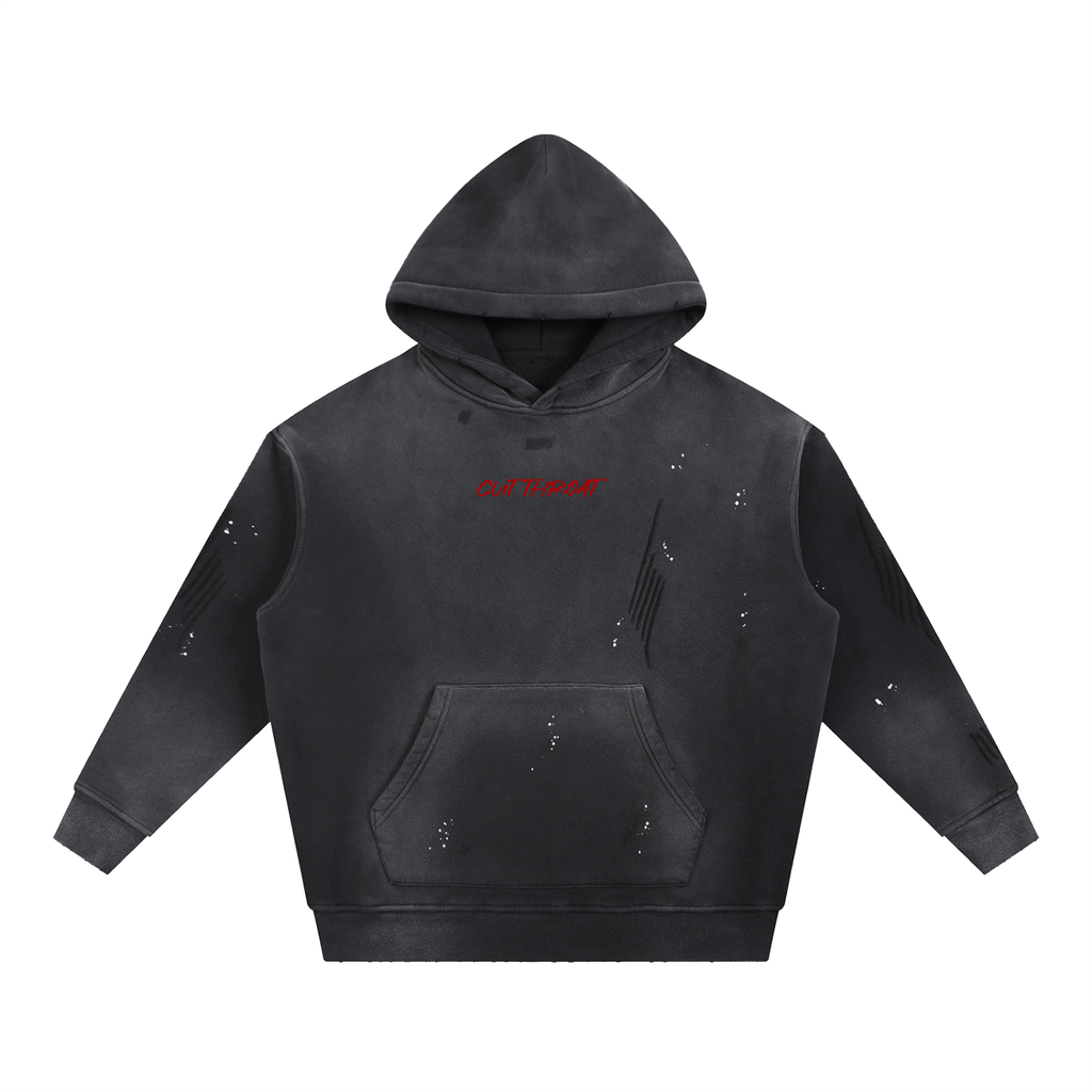 Cut Throat Vintage Frayed Fleece Hoodie