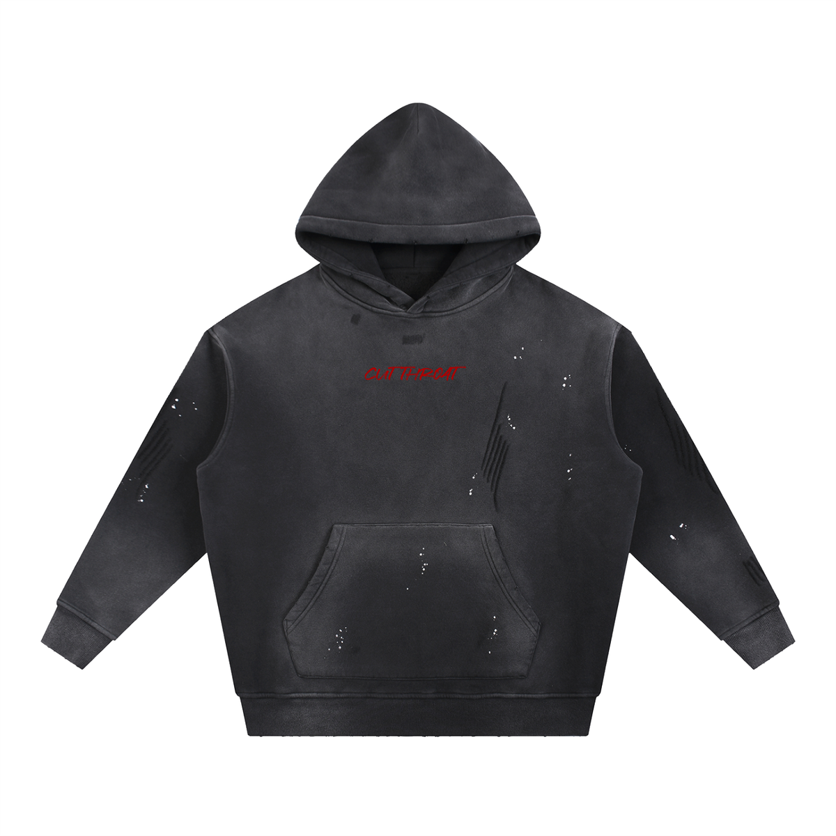 Cut Throat Vintage Frayed Fleece Hoodie – Cut Throat LLC