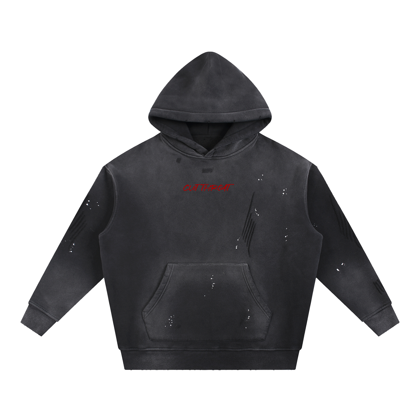 Cut Throat Vintage Frayed Fleece Hoodie