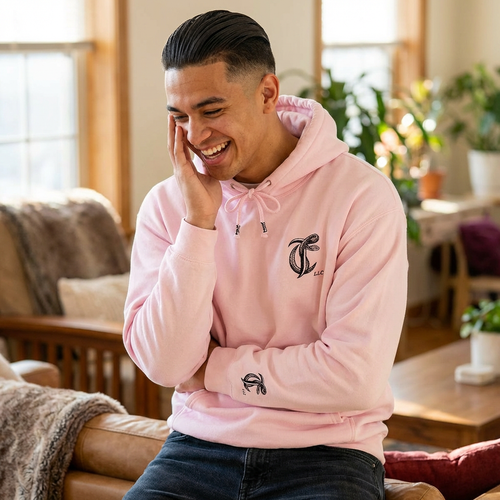 Cut Throat Embroidered Snake Logo Hoodie — Closed Mouth Design
