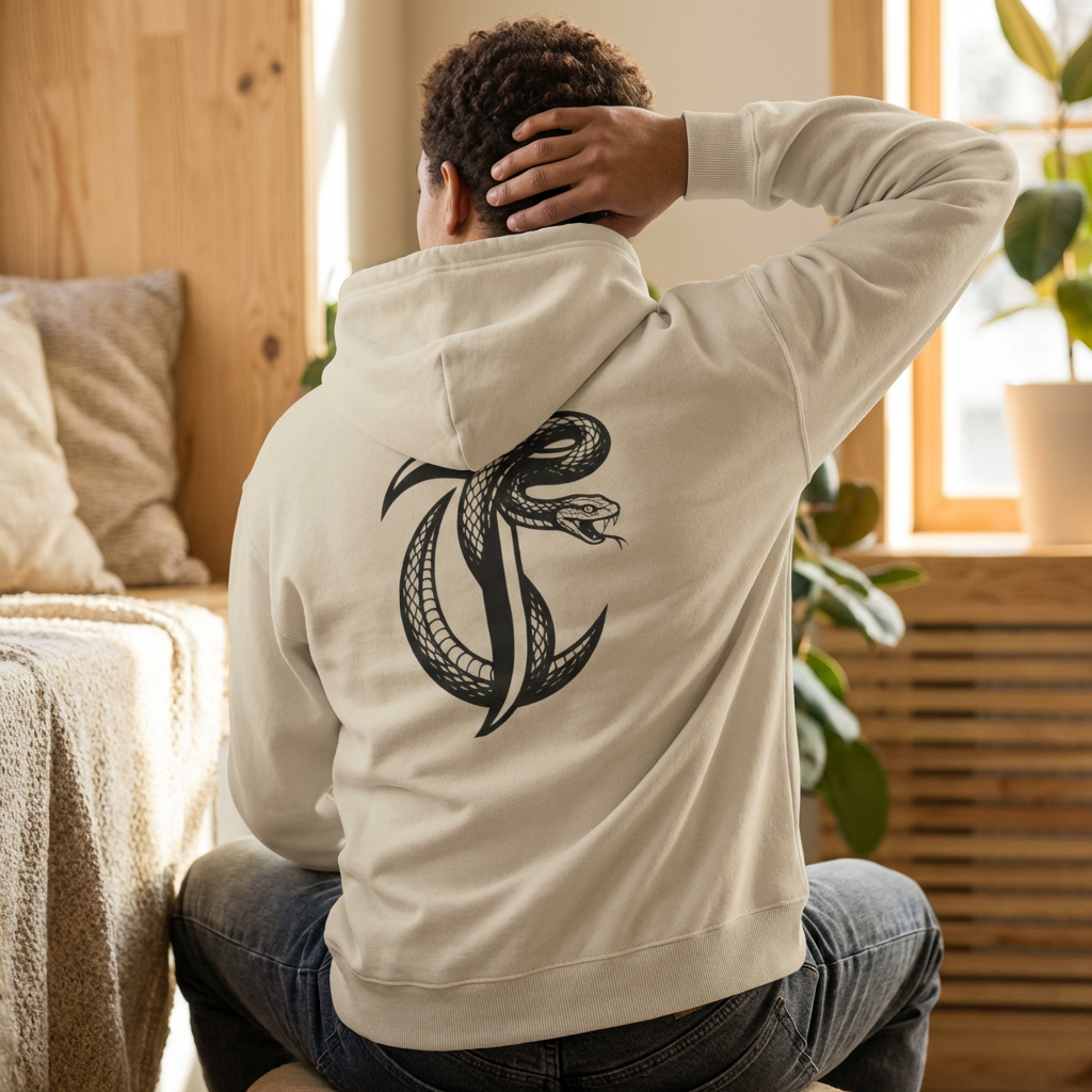 OG Cut Throat Hoodie — Open Mouth Snake back