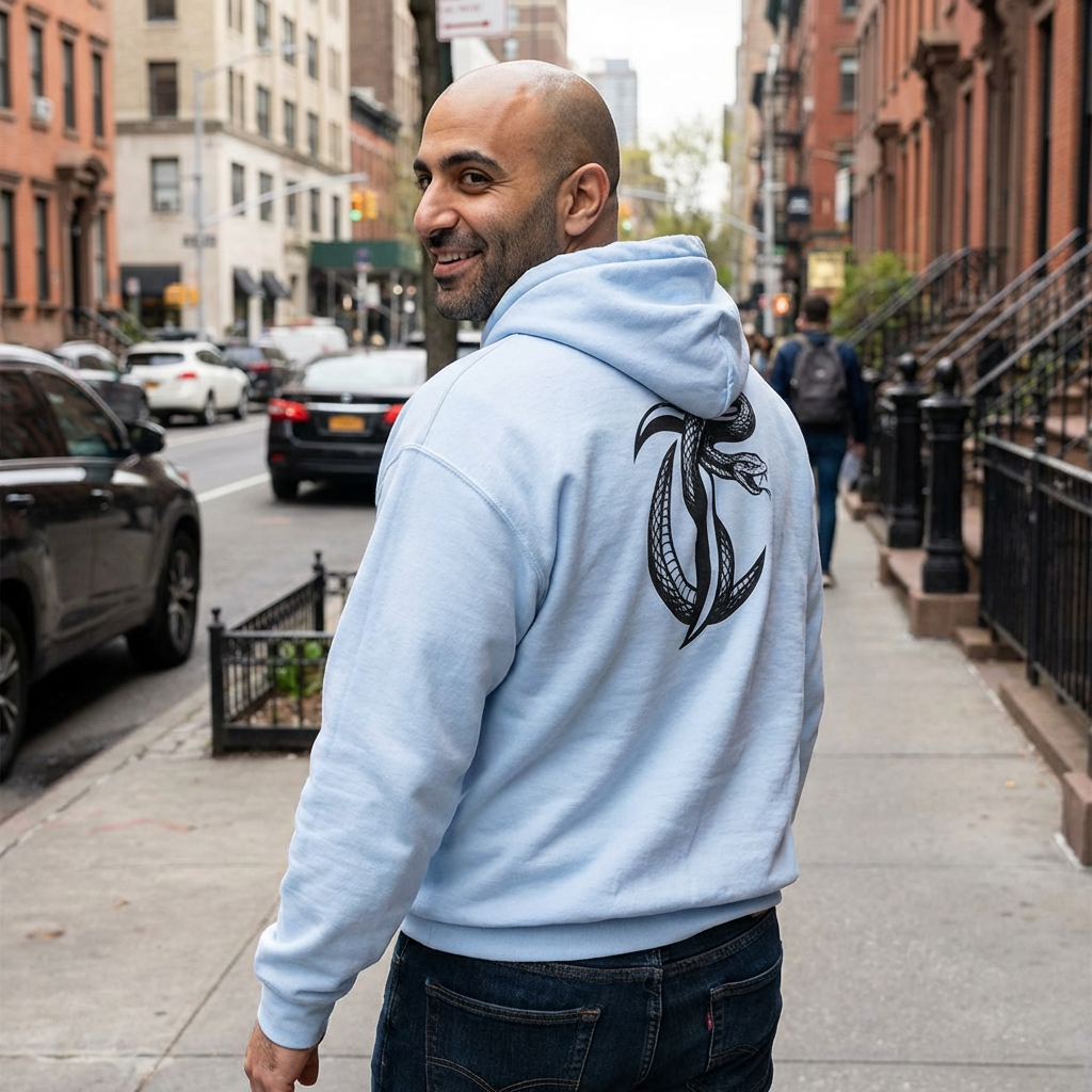 OG Cut Throat Hoodie — Open Mouth Snake back
