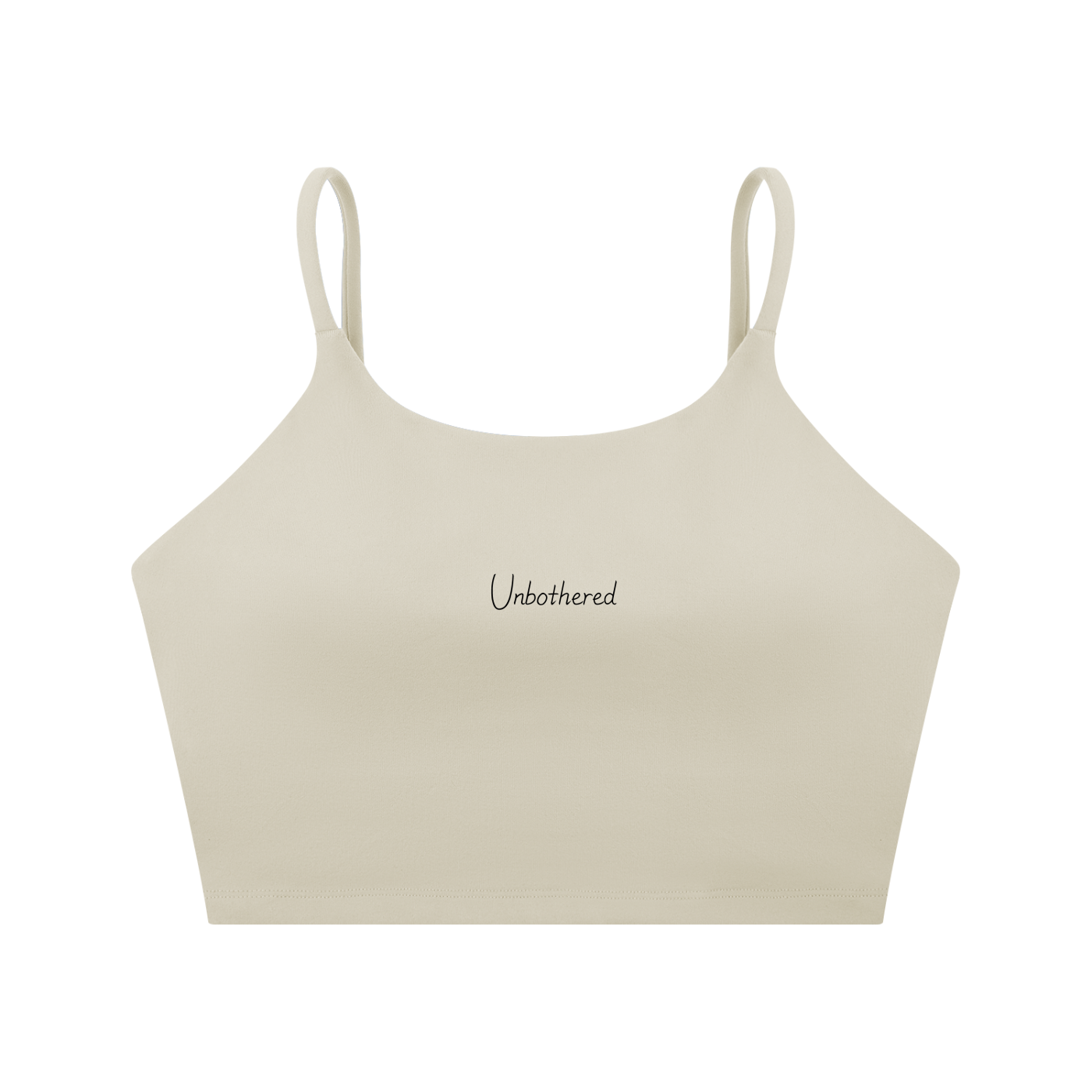 "Unbothered" Spaghetti Strap Sports Bra