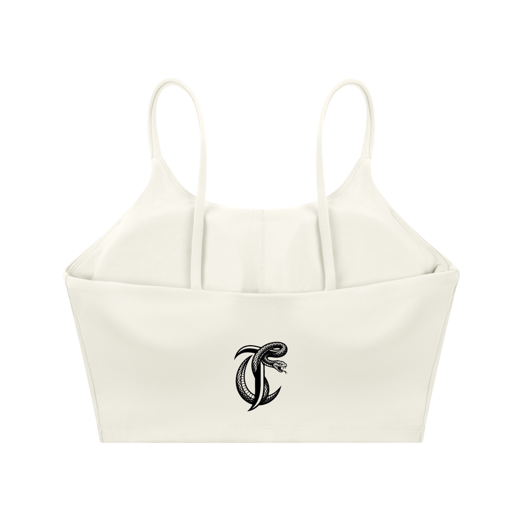 Cut Throat Snake Logo ---Spaghetti Strap Sports Bra (Back)