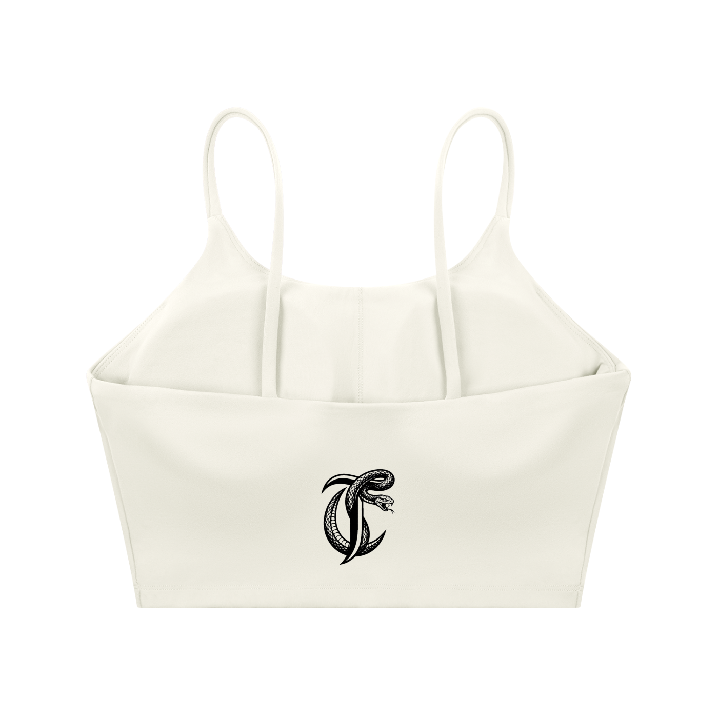Cut Throat Snake Logo ---Spaghetti Strap Sports Bra (Back)
