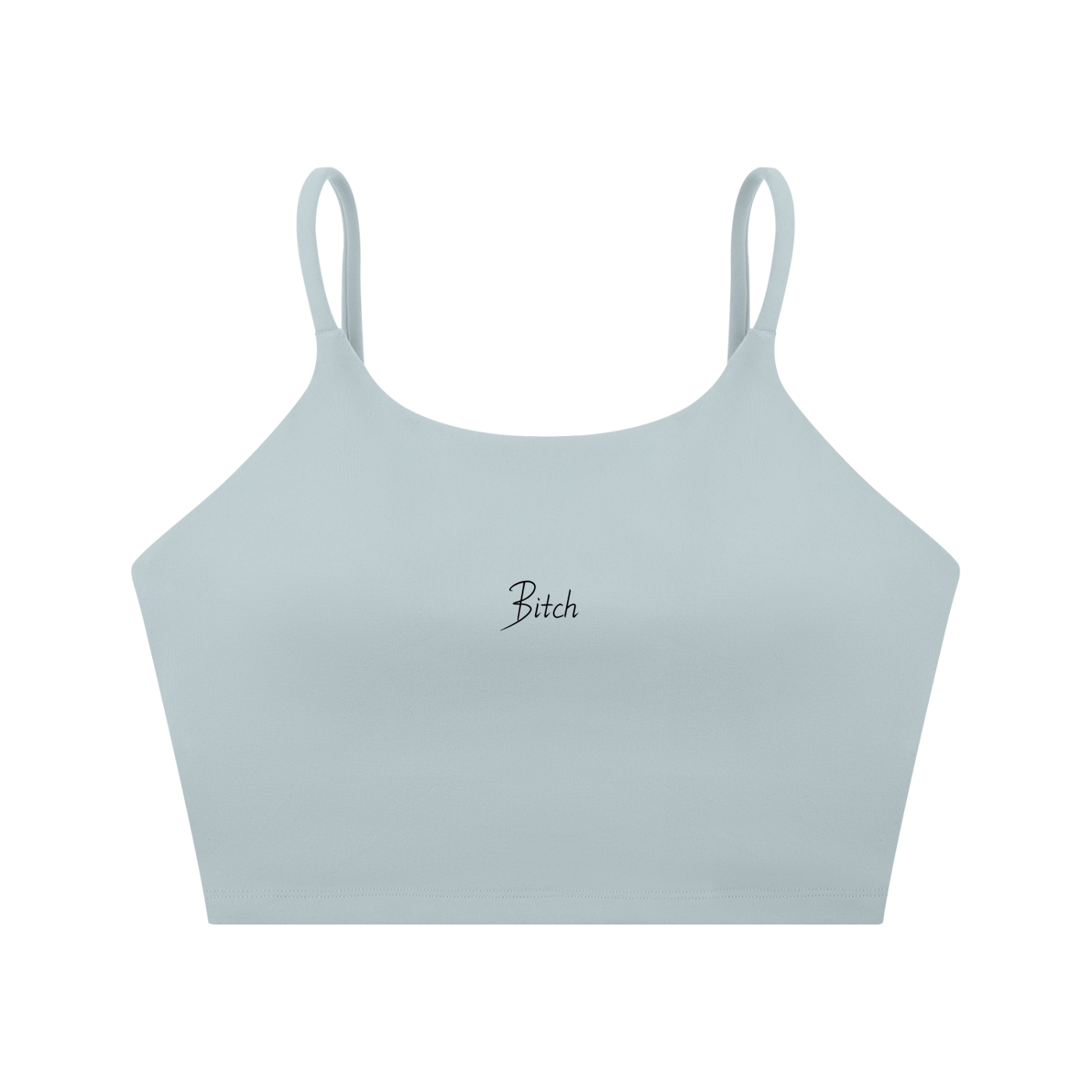 "Bitch" Spaghetti Strap Sports Bra