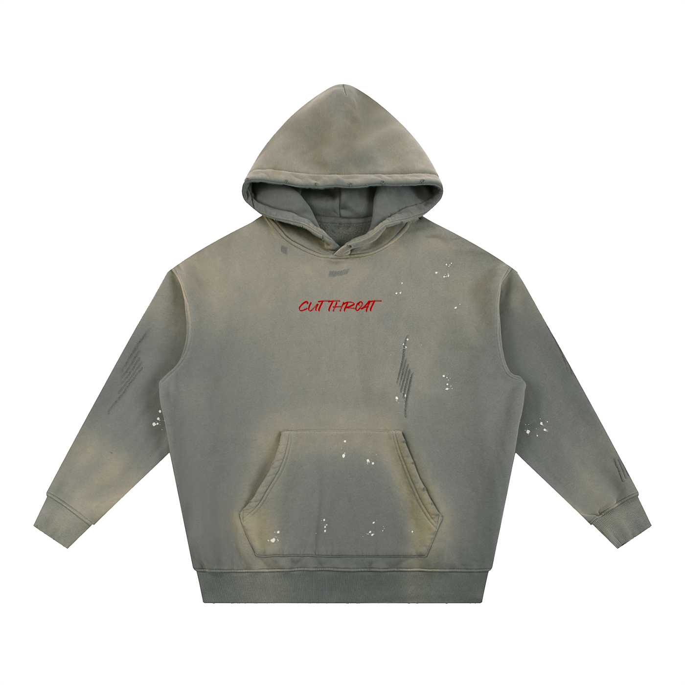 Cut Throat Vintage Frayed Fleece Hoodie