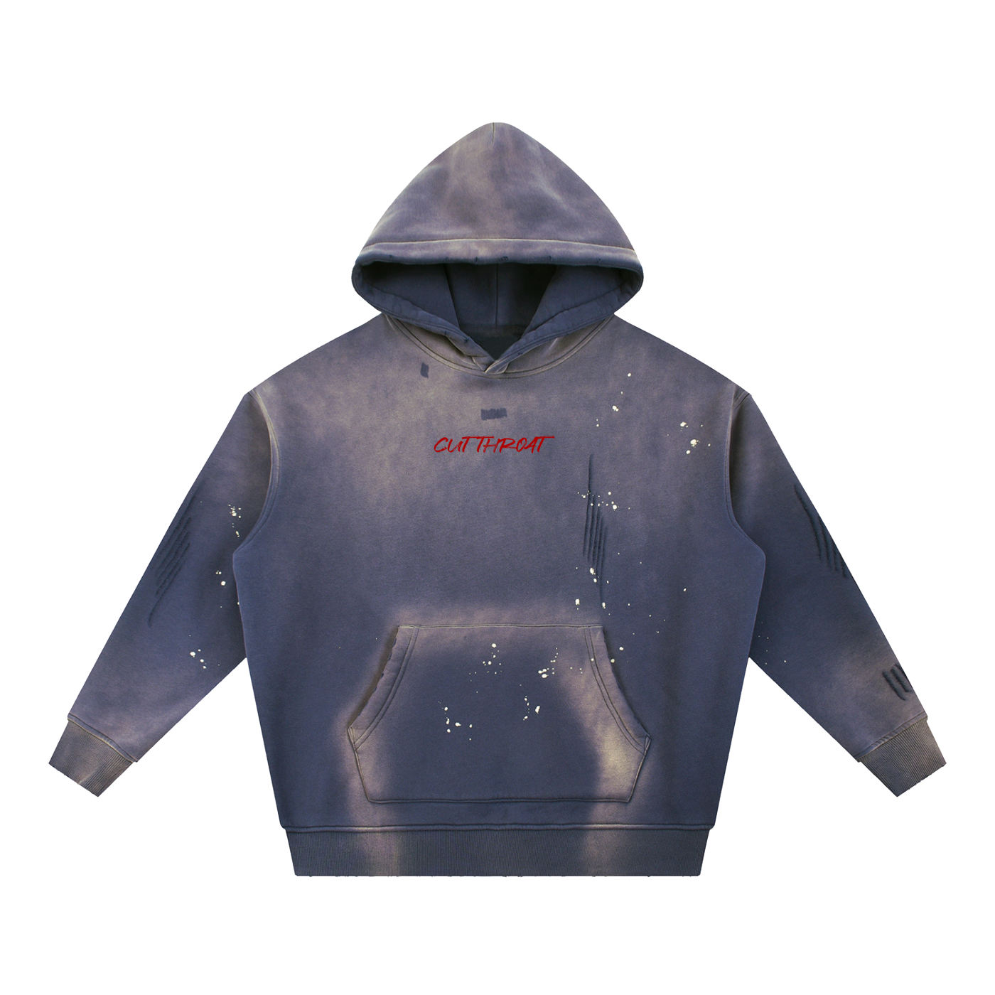 Cut Throat Vintage Frayed Fleece Hoodie