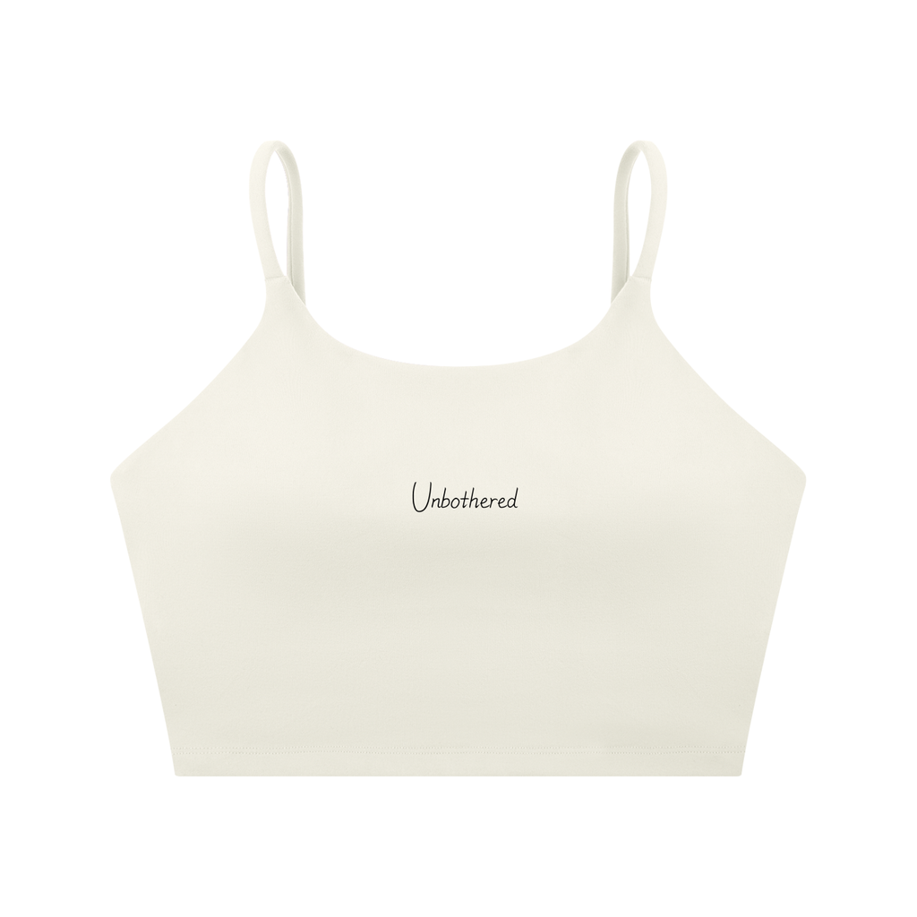 "Unbothered" Spaghetti Strap Sports Bra