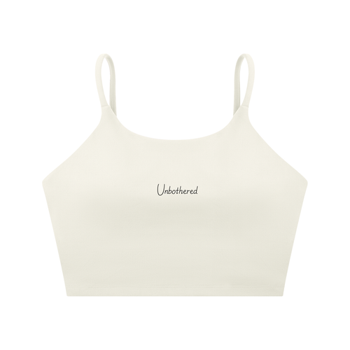 "Unbothered" Spaghetti Strap Sports Bra