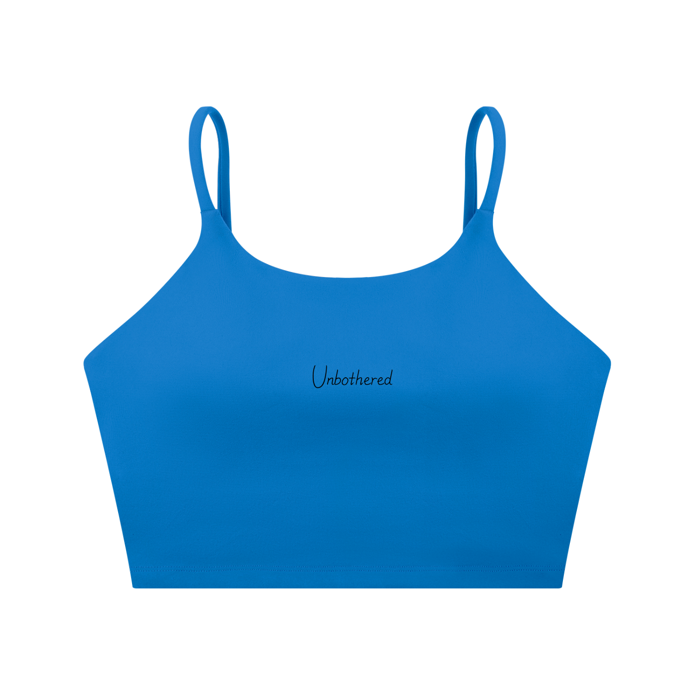 "Unbothered" Spaghetti Strap Sports Bra