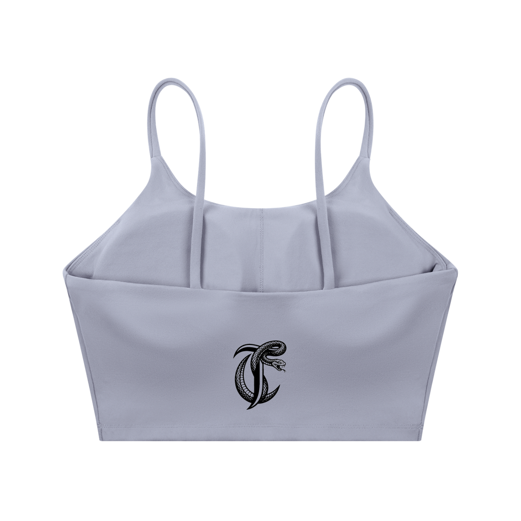 Cut Throat Snake Logo ---Spaghetti Strap Sports Bra (Back)