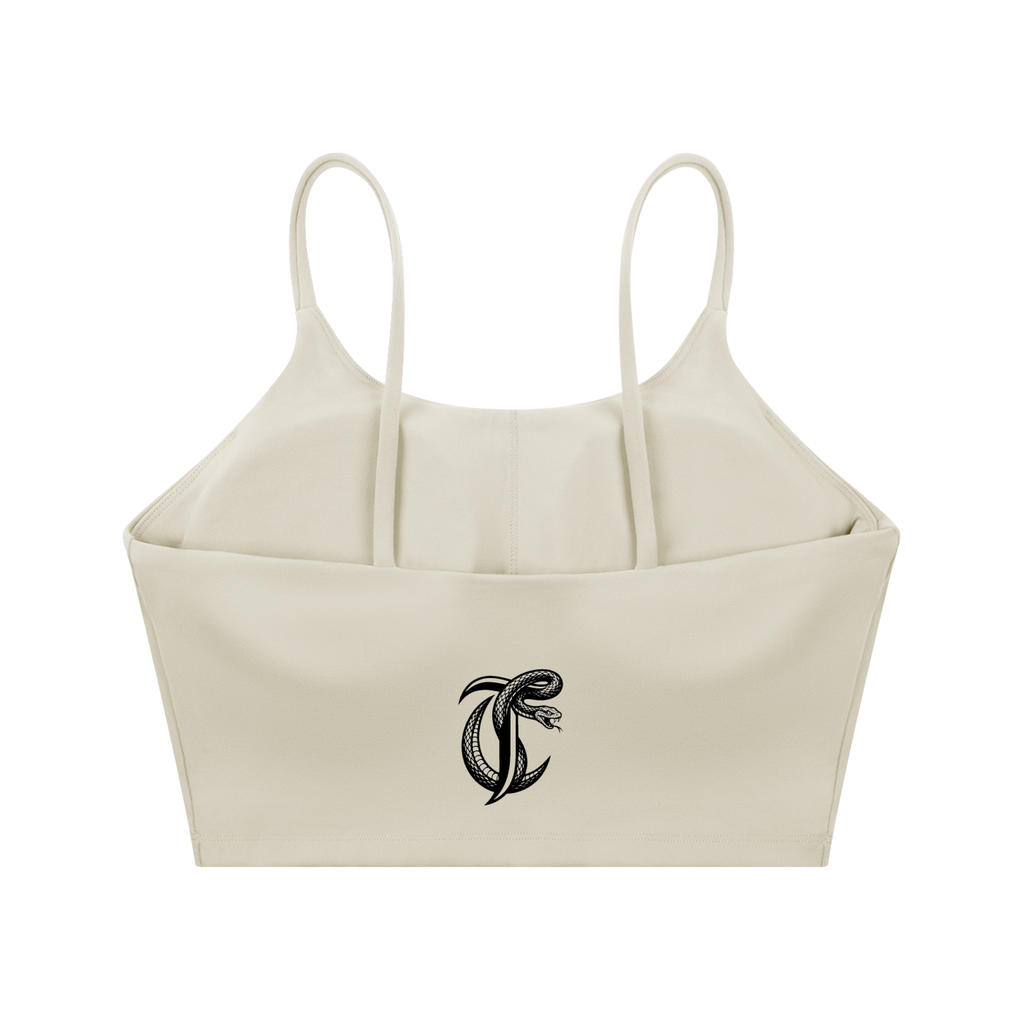 Cut Throat Snake Logo ---Spaghetti Strap Sports Bra (Back)