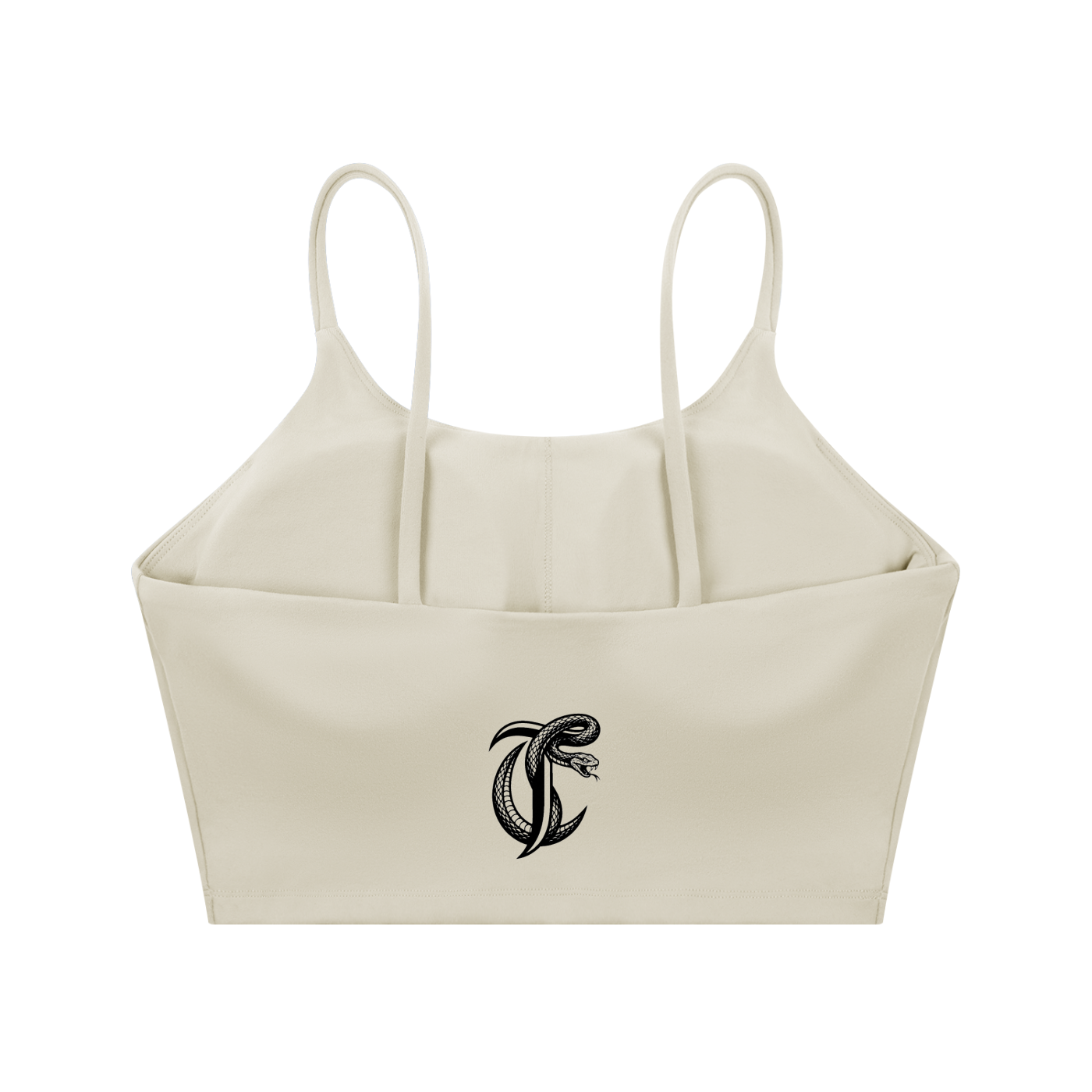 Cut Throat Snake Logo ---Spaghetti Strap Sports Bra (Back)