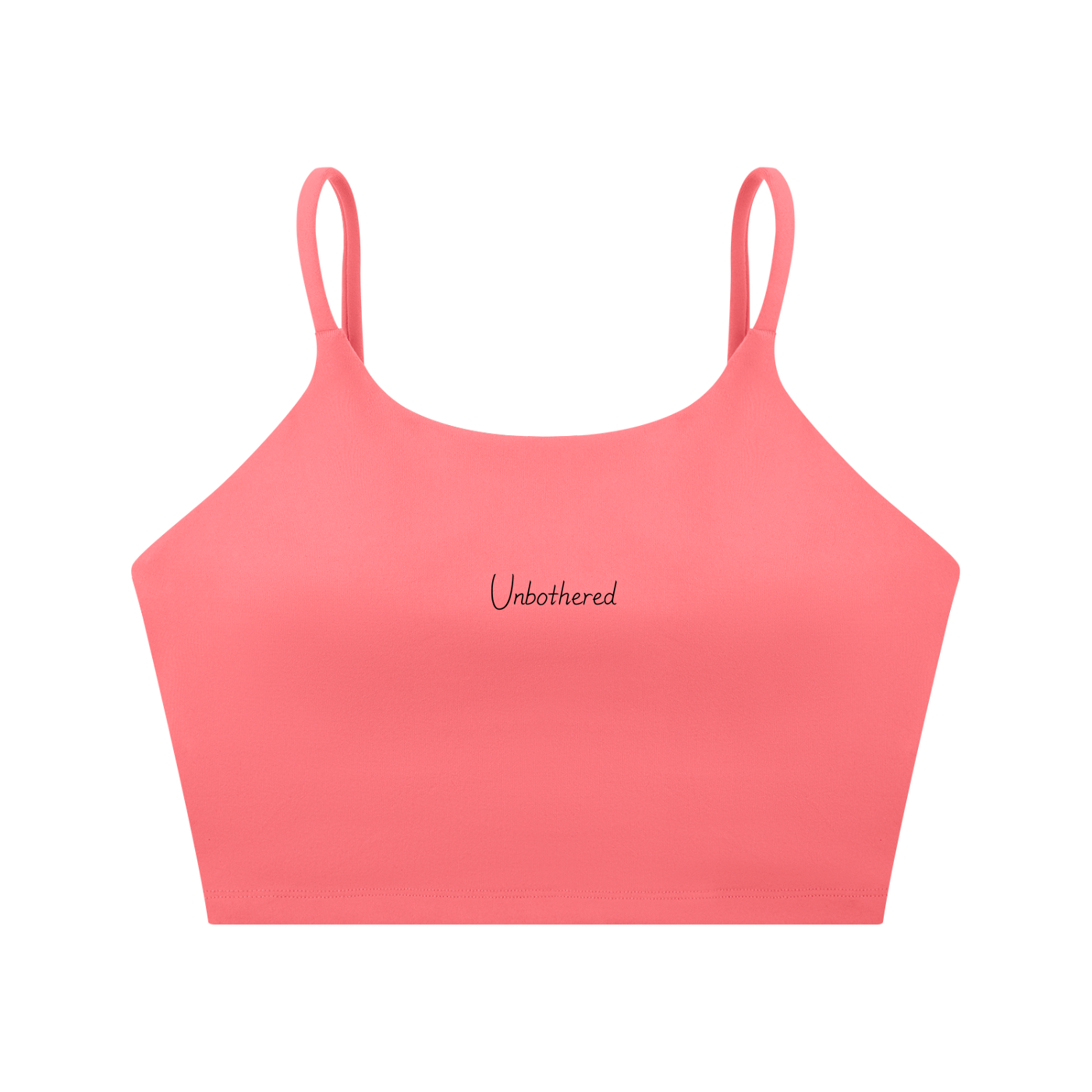 "Unbothered" Spaghetti Strap Sports Bra