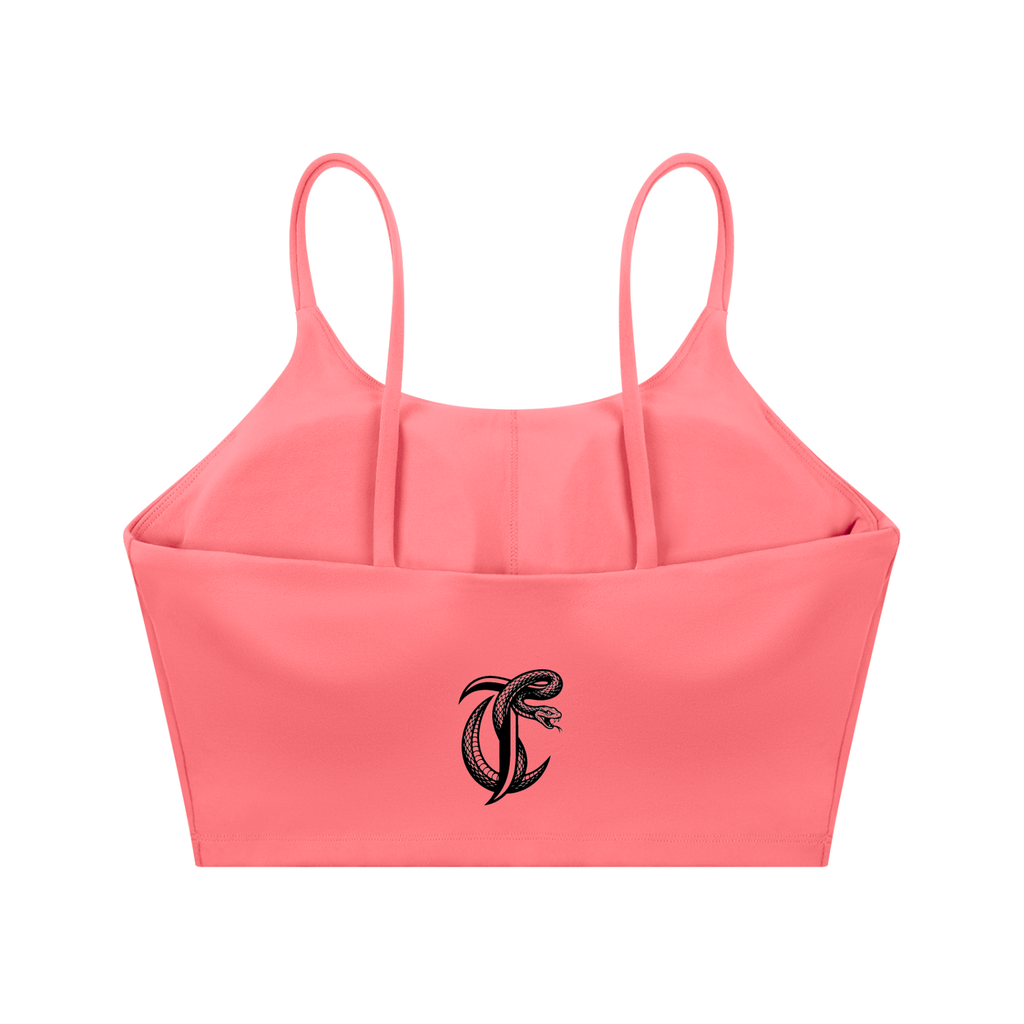 Cut Throat Snake Logo ---Spaghetti Strap Sports Bra (Back)