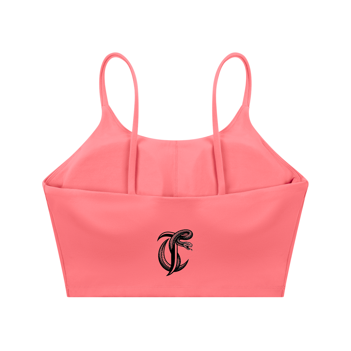 Cut Throat Snake Logo ---Spaghetti Strap Sports Bra (Back)