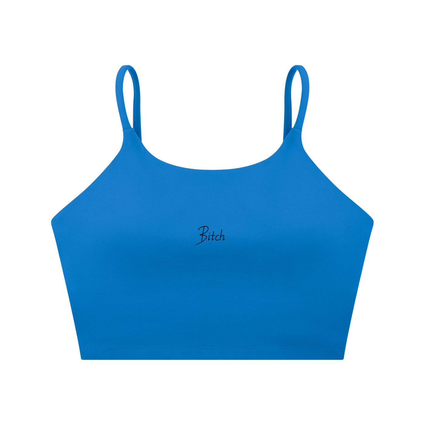 "Bitch" Spaghetti Strap Sports Bra