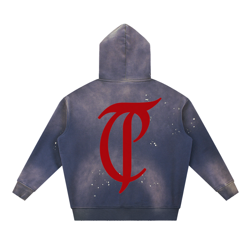 Cut Throat Vintage Frayed Fleece Hoodie