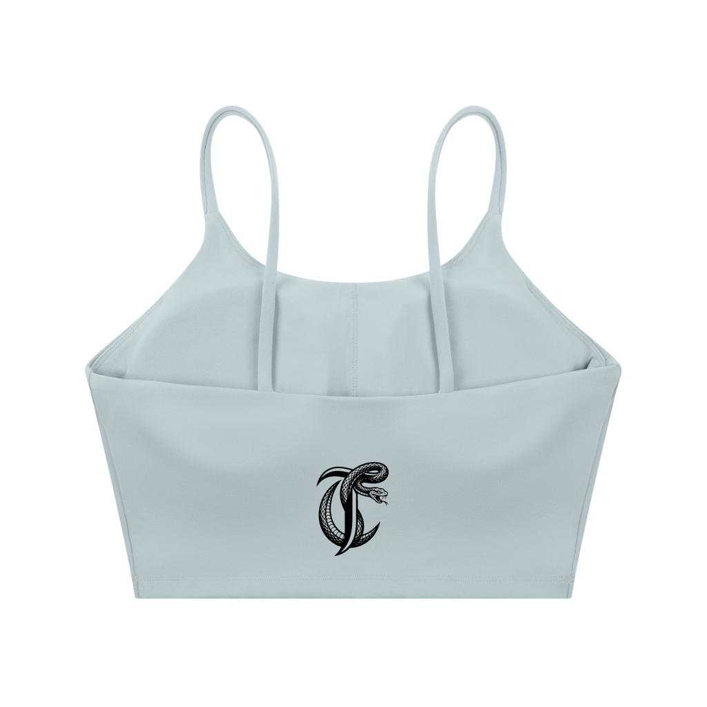 Cut Throat Snake Logo ---Spaghetti Strap Sports Bra (Back)