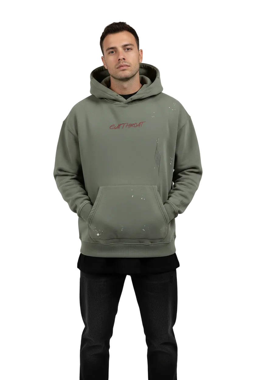 Cut Throat Vintage Frayed Fleece Hoodie
